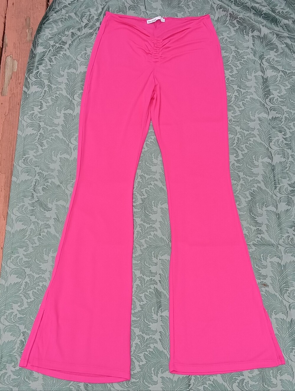 NEW Bershka Pink Flare Pants size L